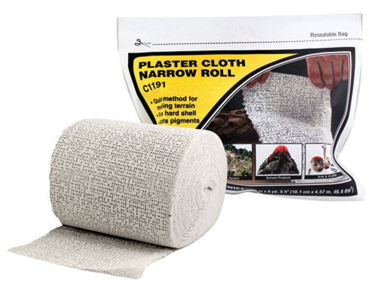 Woodland Scenics Plaster Cloth, Narrow Roll 4" x 15" - WOOC1191
