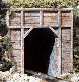 Woodland Scenics Single-Track Tunnel Portal (Hydrocal Plaster Casting) -- Timber - WOOC1254