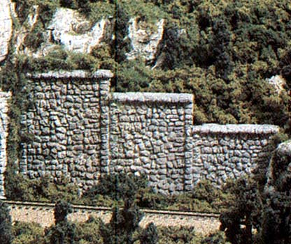 Woodland Scenics HO Retaining Wall, Random Stone (3) - WOOC1261