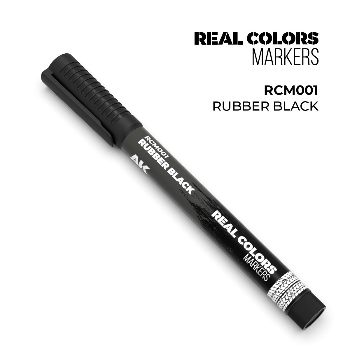 AK Interactive AK Interactive Real Colors Markers Rubber Black