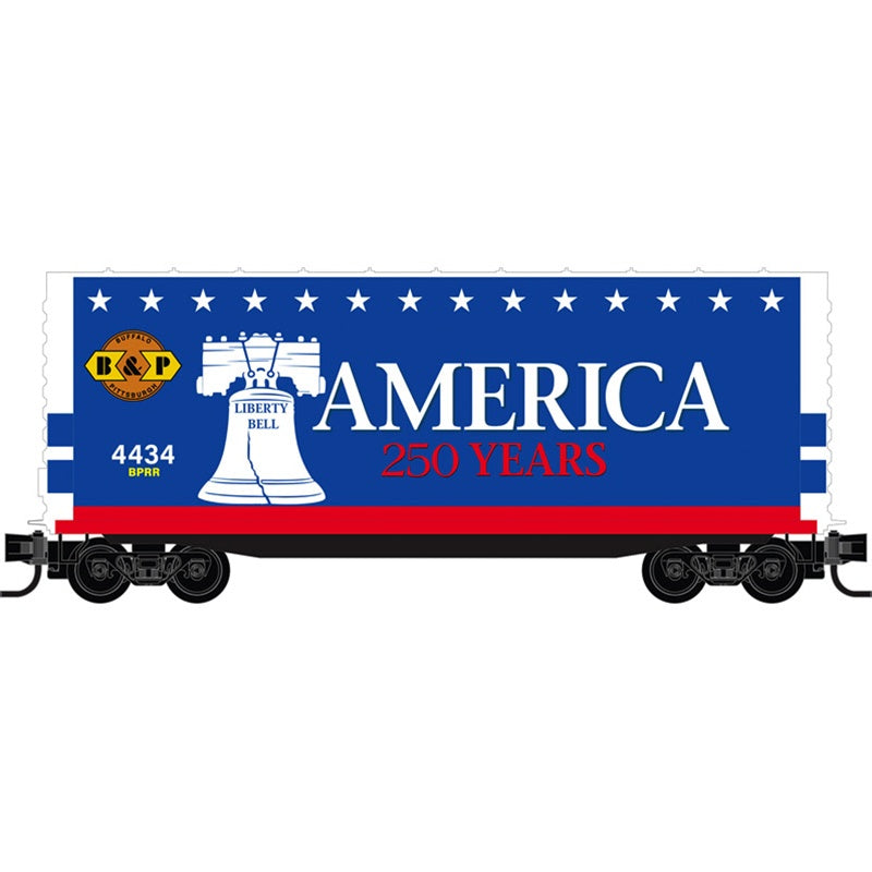 Micro-Trains by Atlas 101 100 823 N-Scale Freedom 40' Smooth Side Hy-Cube Boxcar - Buffalo & Pittsburgh (BPRR) 4434