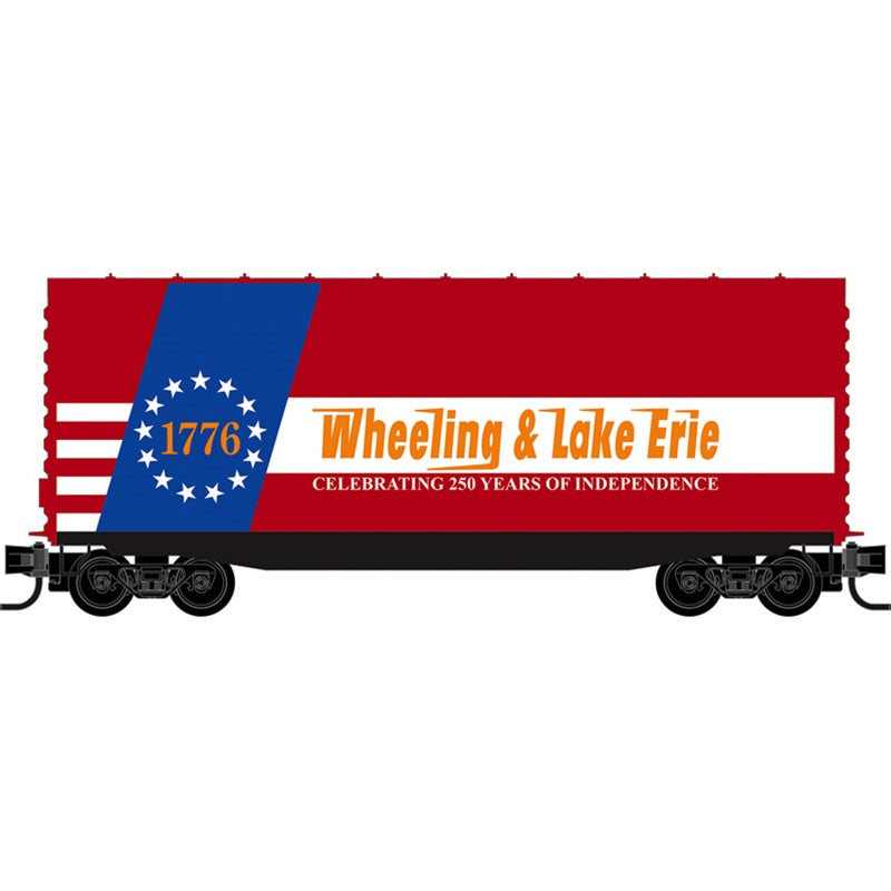 Micro-Trains by Atlas 101 100 825 N-Scale Freedom 40' Smooth Side Hy-Cube Boxcar - Wheeling & Lake Erie (W&LE) #1776