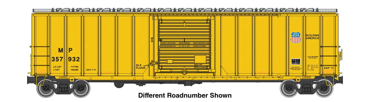 WalthersMainline HO Rocket Train Buffer Car Ready to Run -- Missouri Pacific (MP) #357087