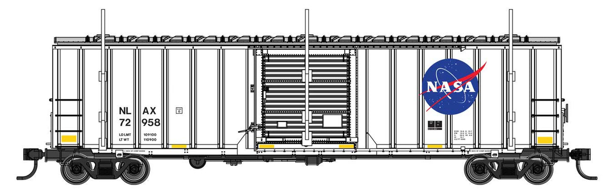 WalthersMainline HO Rocket Train Clearance Car Ready to Run -- NASA (NLAX) #72958