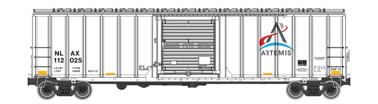 WalthersMainline HO Rocket Train Buffer Car Ready to Run -- Artemis (NLAX) #112025