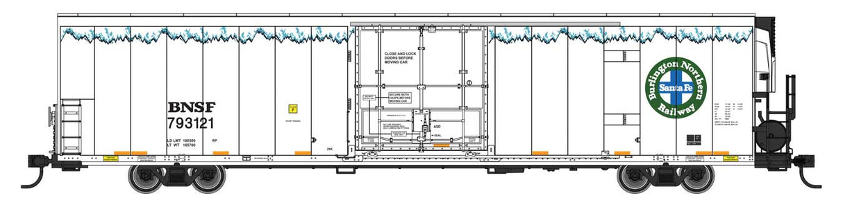 WalthersMainline HO 72' Modern Refrigerator Boxcar - Ready to Run -- BNSF #793121