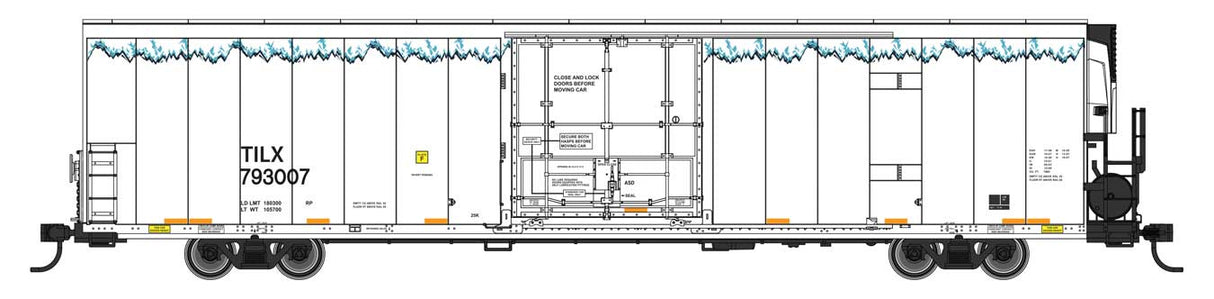 WalthersMainline HO 72' Modern Refrigerator Boxcar - Ready to Run -- Trinity Industries Leasing TILX #793007