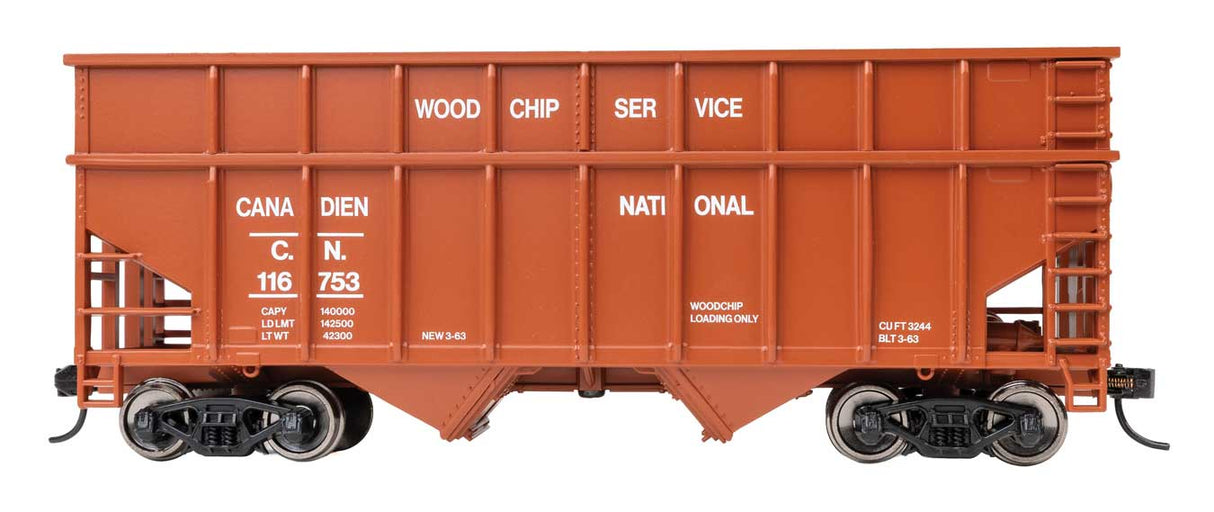 WalthersMainline HO 36' Wood Chip Hopper - Ready to Run -- Canadian National #116753