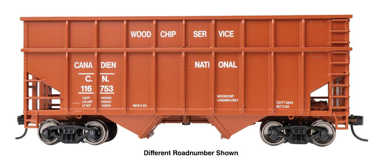 WalthersMainline HO 36' Wood Chip Hopper - Ready to Run -- Canadian National #116762