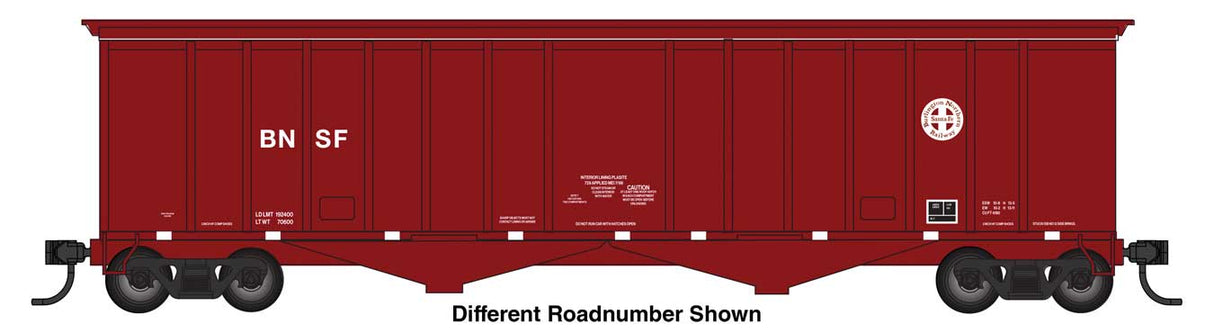 WalthersMainline HO 50' 2-Bay Airslide(R) Covered Hopper - Ready to Run -- BNSF Railway #401052