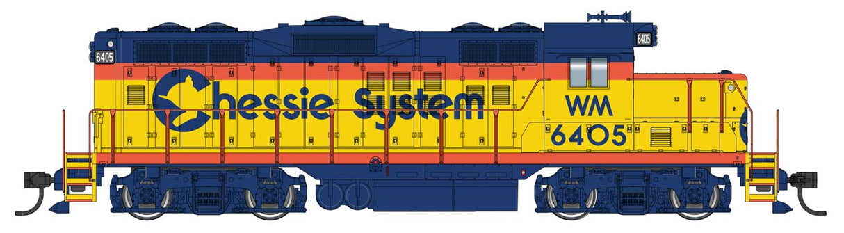WalthersMainline HO EMD GP9 Phase II with Chopped Nose - Standard DC -- Western Maryland #6405
