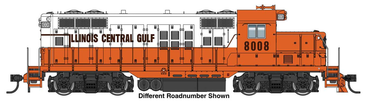 WalthersMainline HO EMD GP9 Phase II with Chopped Nose - Standard DC -- Illinois Central Gulf #8075