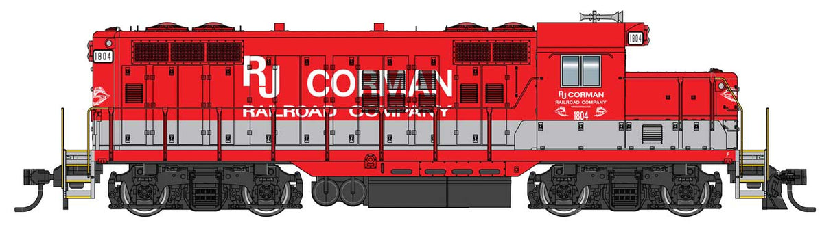 WalthersMainline HO EMD GP9 Phase II with Chopped Nose - Standard DC -- RJ Corman #1804