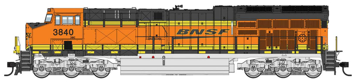 WalthersMainline HO GE ET44AC Evolution Series GEVO Tier 4 - Standard DC -- BNSF #3840