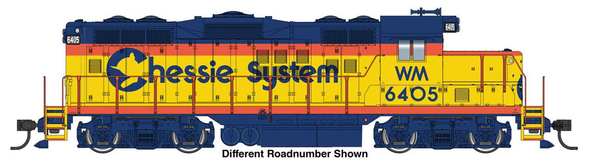 WalthersMainline HO EMD GP9 Phase II with Chopped Nose - ESU(R) Sound and DCC -- Western Maryland #6420