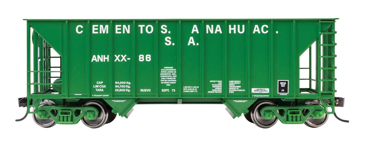 WalthersProto HO 34' 100-Ton 2-Bay Hopper - Ready to Run -- Cementos #ANHXX-86