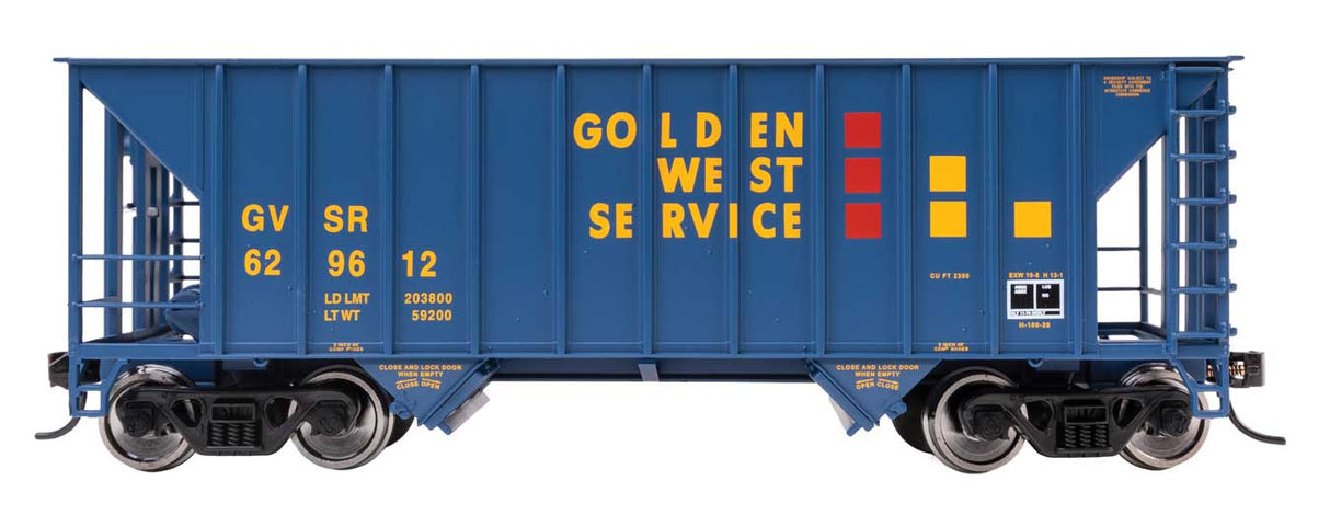 WalthersProto HO 34' 100-Ton 2-Bay Hopper - Ready to Run -- Golden West #629612