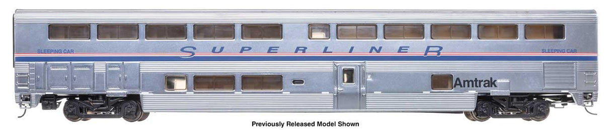 WalthersProto 85' Bombardier Superliner II Sleeper - Lighted - Ready to Run -- Amtrak(R) (Phase IV) #32117 Wisconsin