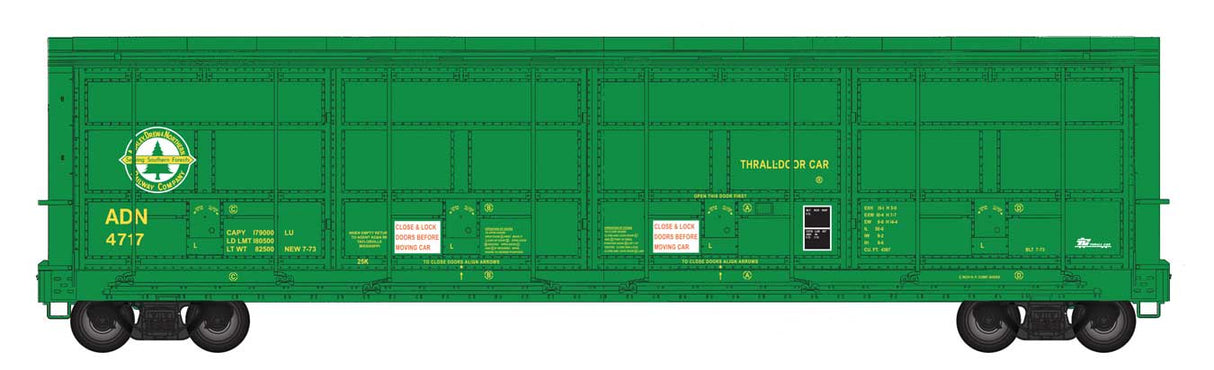 WalthersProto 56' Thrall All-Door Boxcar - Ready to Run -- Ashley, Drew & Northern (AD&N) #4714