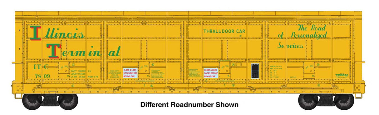 WalthersProto 56' Thrall All-Door Boxcar - Ready to Run -- Illinois Terminal (IT) #7870