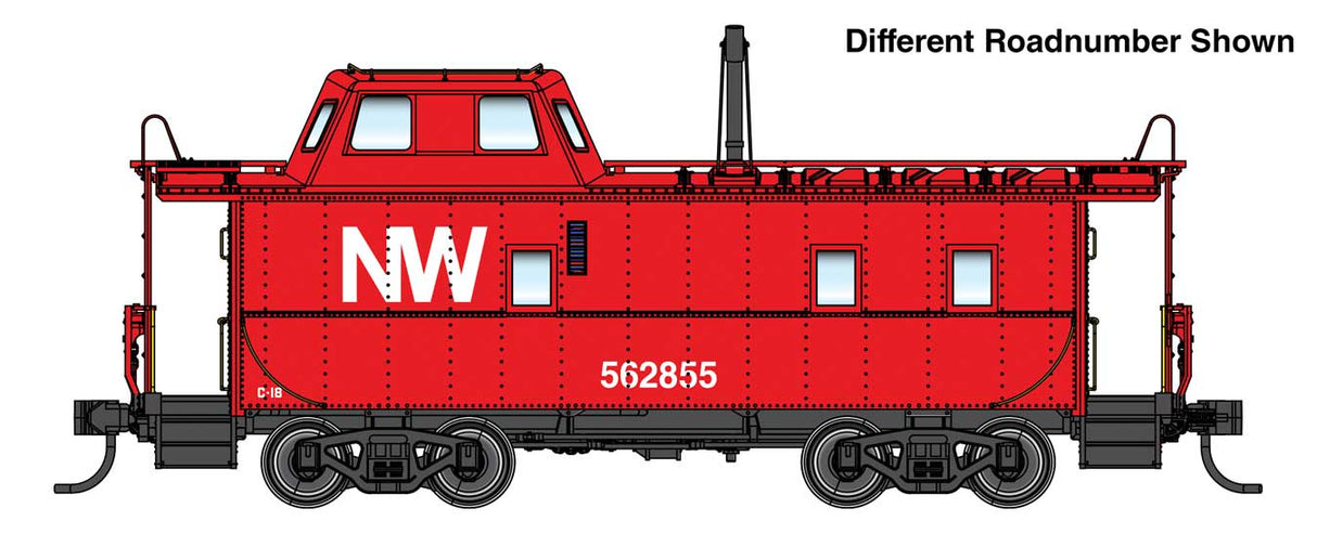 WalthersProto Wabash Streamlined Caboose - Ready to Run -- Norfolk & Western #562858