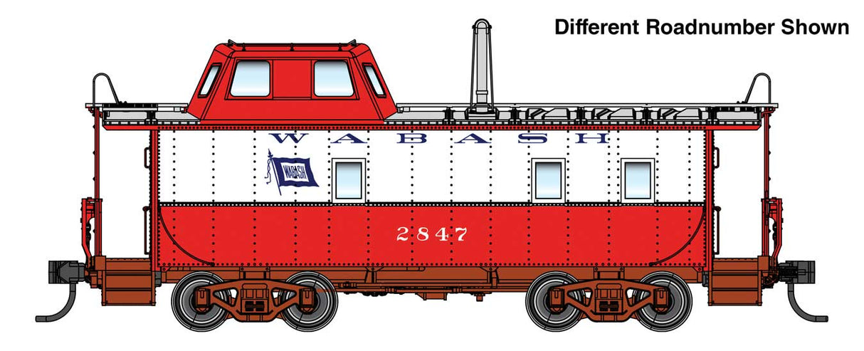 WalthersProto Wabash Streamlined Caboose - Ready to Run -- WalthersProto Wabash #2854