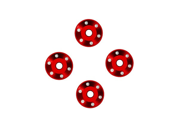 Traxxas 10257-RED Wheel Washers Aluminum - Red