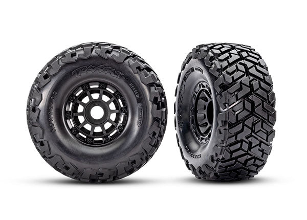 Traxxas 10272 T&W Black Wheel MAXX SC Tires (L&R)