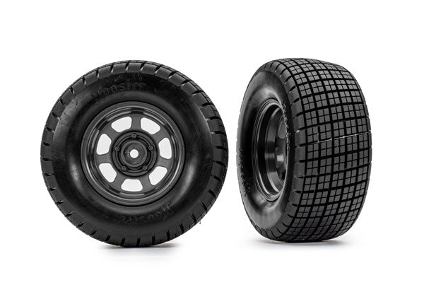 Traxxas 10473 Tire & Wheel Dirt Oval Hoosier 2wd Front