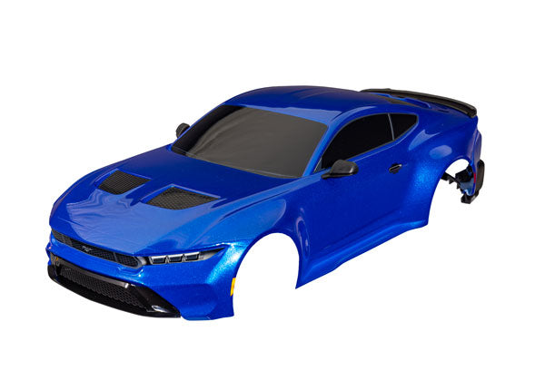 Traxxas 10511 Body, Ford Mustang, Complete (blue) (painted, decals applied) (includes side mirrors, spoiler, grilles, vents, & clipless Mounting)