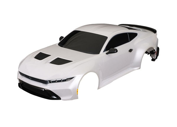 Traxxas 10511 Body, Ford Mustang, Complete (white) (painted, decals applied) (includes side mirrors, spoiler, grilles, vents, & clipless Mounting)