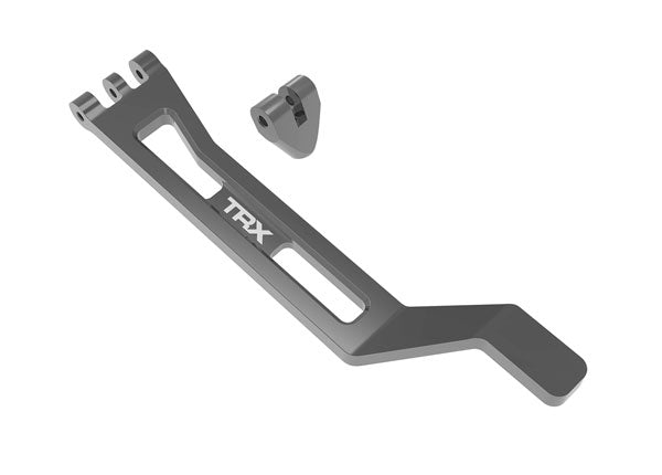Traxxas 10726 Mini Maxx Battery hold-down, hold-down post (gray-anodized 6061-T6 aluminum)/ 3x15mm BCS (with threadlock) (1)