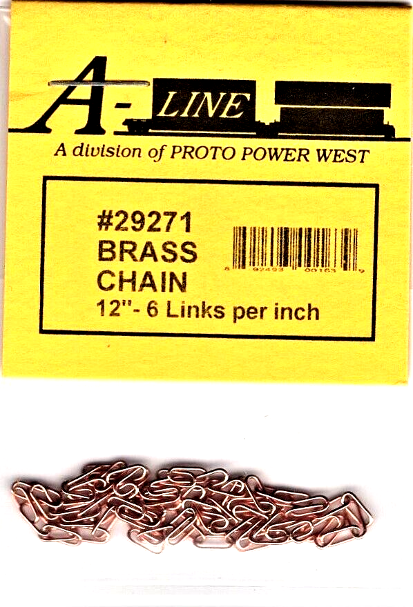 A-Line Brass Chain - 12" -- 6 Links Per Inch - 116-29271