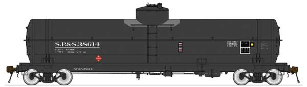 American Limited Models HO GATC Welded Tank Car - Ready to Run -- Spokane, Portland & Seattle 38614 (Late Scheme 1, black) - 147-1857