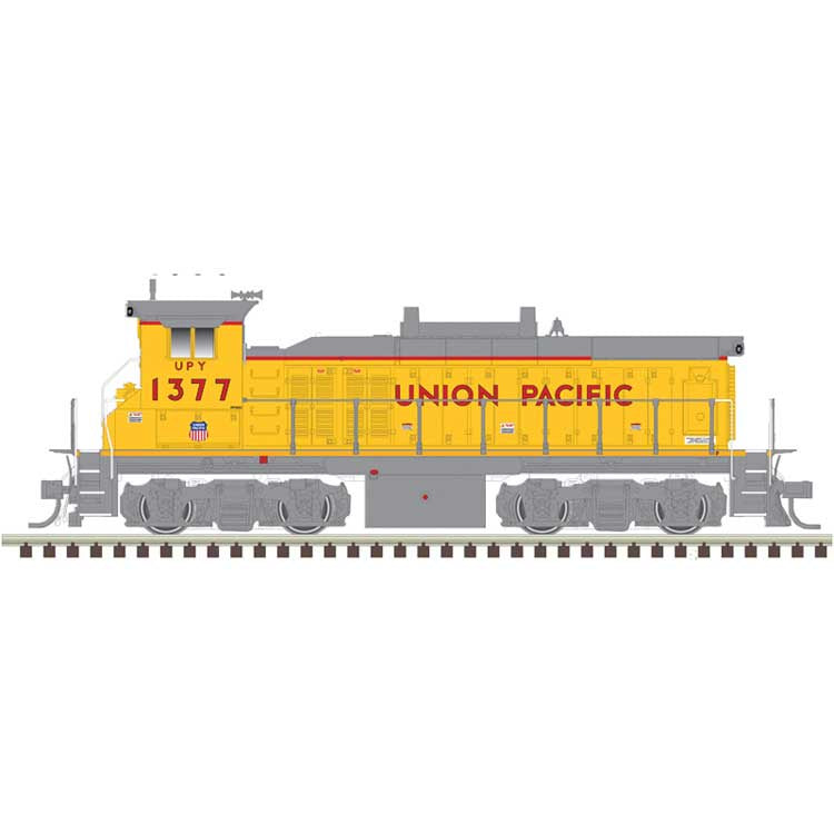 Atlas Master HO MP15DC - Standard DC - Master(R) Silver – Union Pacific #1377 (Armour Yellow, gray, red, yellow Sill)