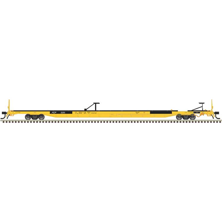 Atlas N Master Series 89'4" Flat Car - Ferrocarril del Pacifico FCP #2269 (yellow, black)