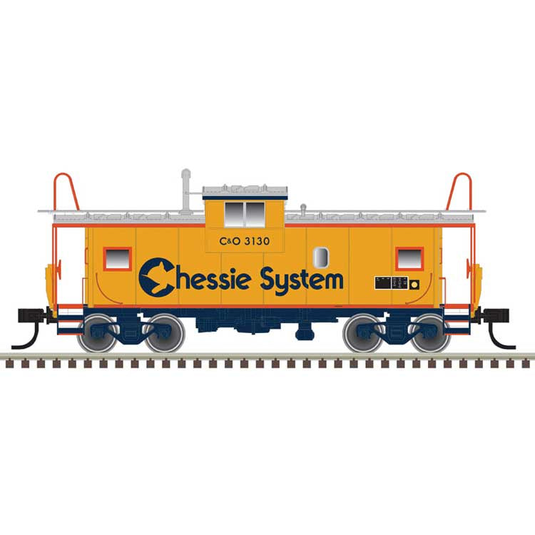 Atlas N Master Series Extended Vision Caboose - Chessie System #C-3130 (yellow, orange)