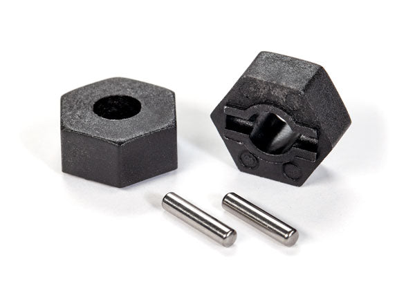 Traxxas 1654 Wheel hubs, Hex (2)/ stub Axle pins (2) - TRA1654