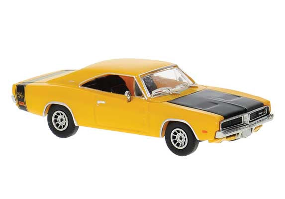 Brekina HO 1961 Dodge Charger - Assembled -- Yellow, Black
