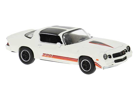 Brekina HO 1980 Chevrolet Camaro Z28 - Assembled -- White, Orange