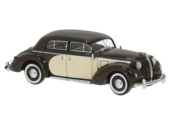 Brekina HO 1938 Opel Admiral Sedan - Assembled -- Brown, Cream
