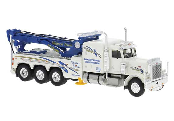 Brekina HO 1973 Peterbilt 359 Dump Truck - Assembled -- W.T. Byler (white, red)