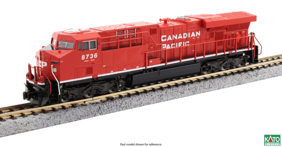 Kato 176-8972 N GE ES44AC GEVO - Standard DC -- Canadian Pacific (CP) #8750 (red, white, No Beaver Logo)