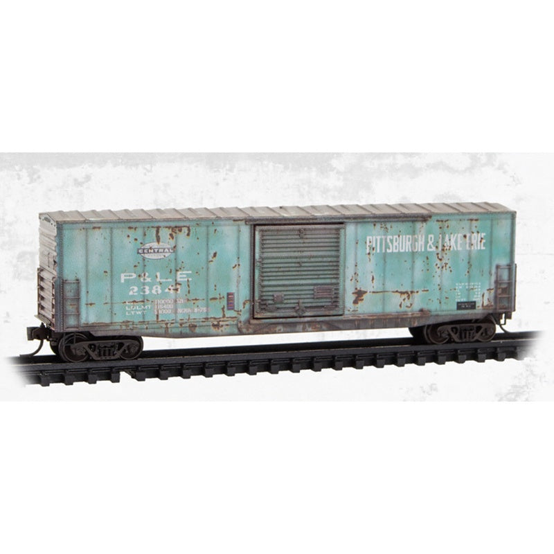 Micro-Trains by Atlas 180 144 470 N-Scale Weathered 50' Single Door Boxcar - Pittsburgh & Lake Erie (P&LE) #23841