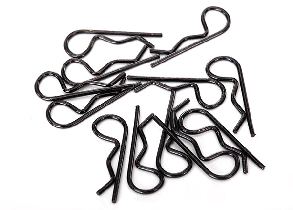 Traxxas 1834A Body clips, black (12) (standard size) - TRA1834A
