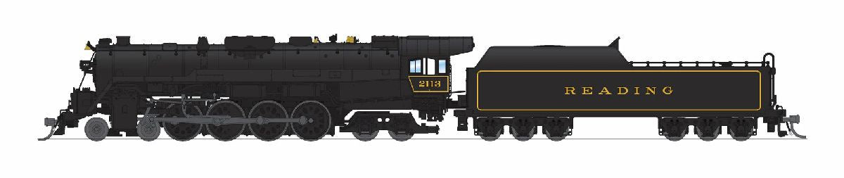 Broadway Limited N RDG Class T-1 4-8-4 - Sound and DCC - Paragon4(TM) -- Reading #2113 (In-Service, black, yellow)