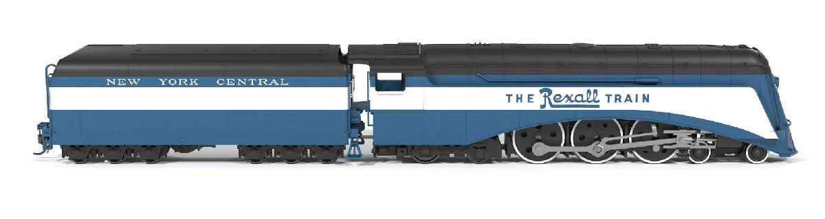 Broadway Limited HO Streamlined 4-6-4 Hudson, Disc Drivers - Sound, DCC & Smoke - Paragon4(TM) -- New York Central #2873 (Fantasy Rexall Train Scheme, blue, white)