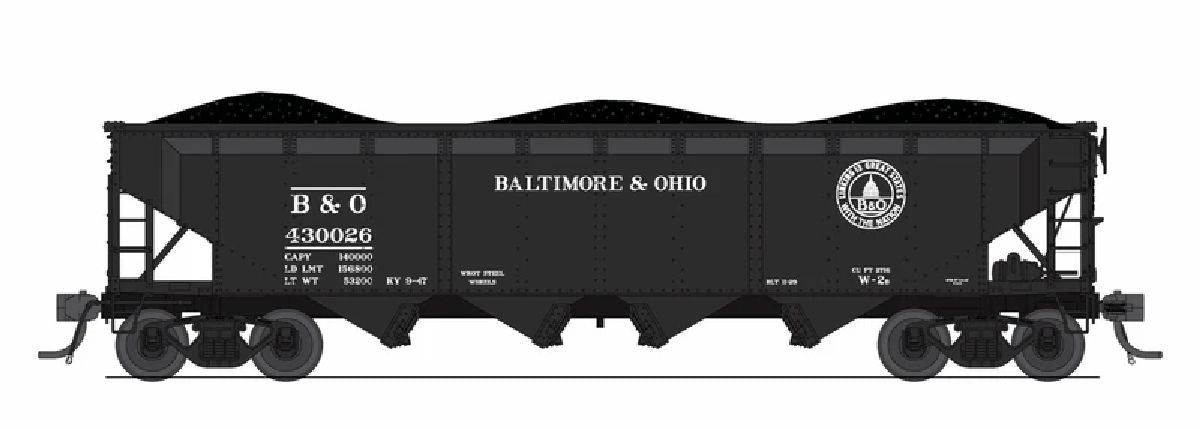 Broadway Limited N ARA 70-ton 4-Bay Hopper Baltimore & Ohio (B&O) W2b 13 Great States 6-pack A