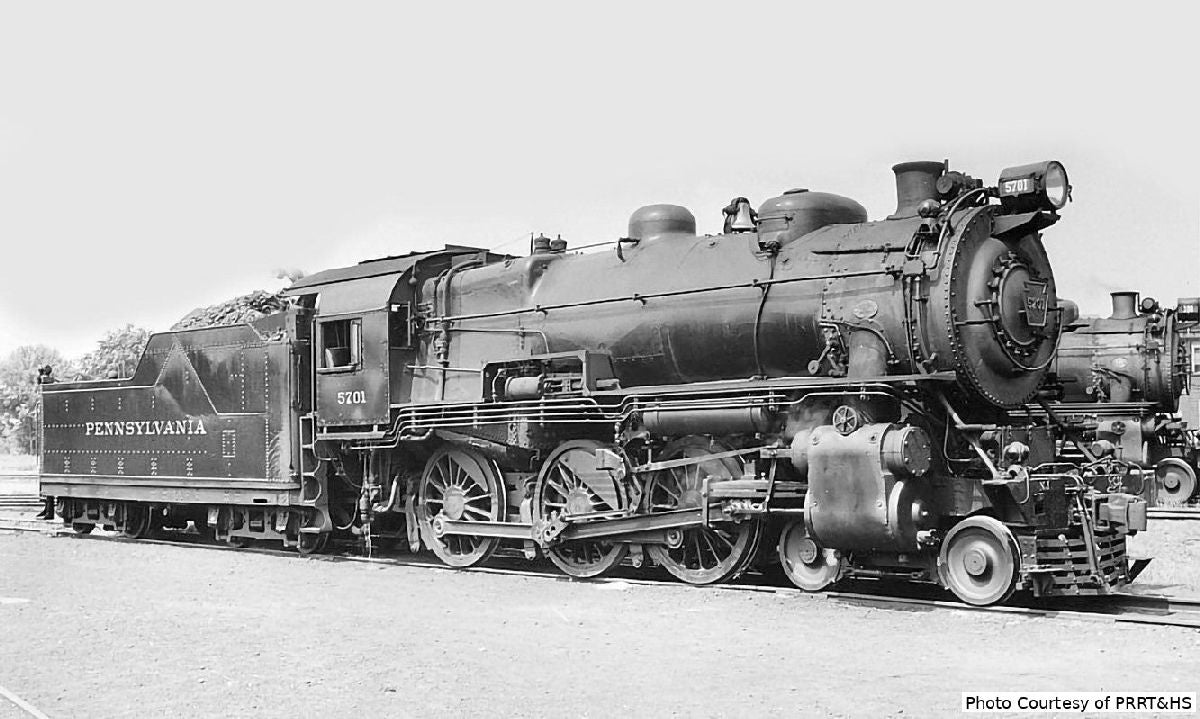 Broadway Limited HO Class G5 4-6-0 - Standard DC - Stealth -- Pennsylvania Railroad (PRR) #1648 (Post-1940 Appearance, black, graphite)