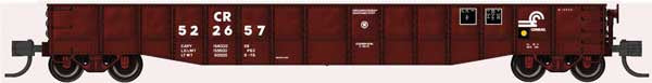 Bluford Shops N-Scale 52'6" 15-Panel Mill Gondola - Medium Dented Sides - Ready to Run -- Conrail #522657 (Boxcar Red, white, U1 Wheel Dot)